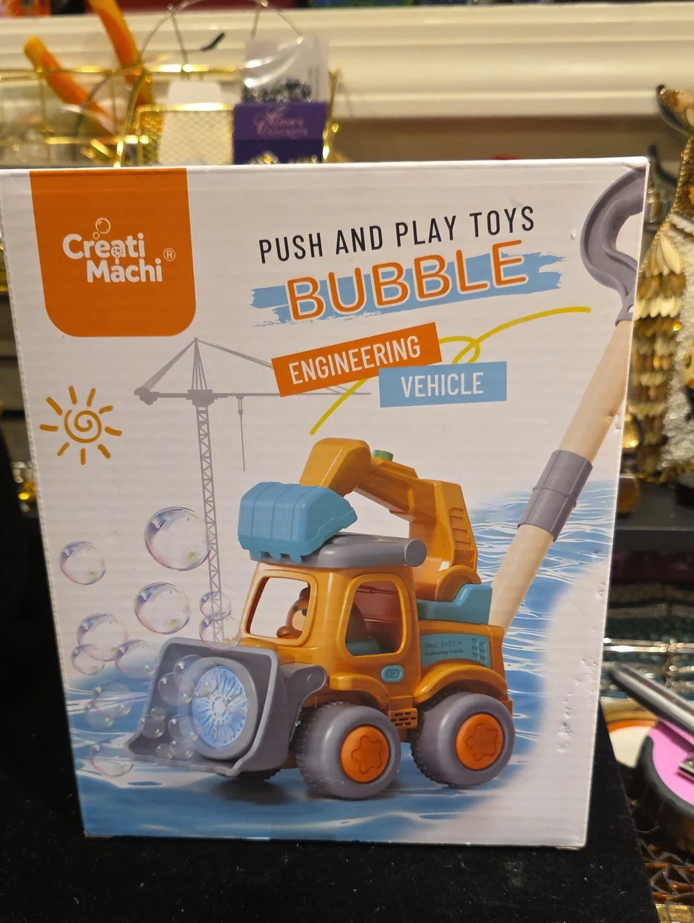 Orange & Blue Bubble Engineering Vehicle Toy